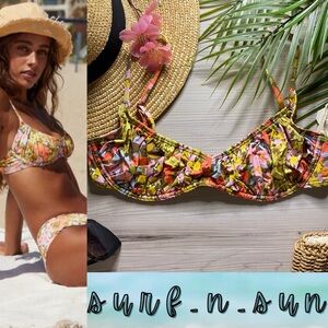 Billabong ECO 🏝️ Bring on the Bliss Floral Ruched Bralette Bikini Top